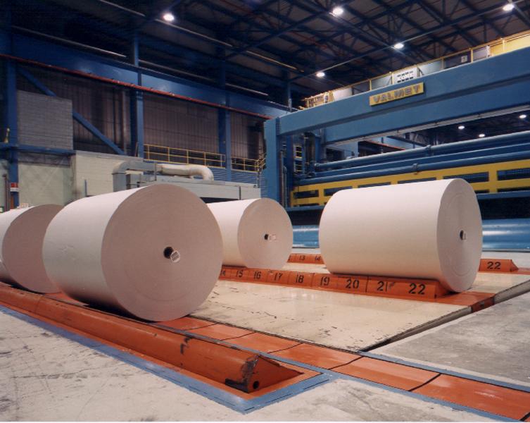 paper - roll handling - conveying system - deck stops